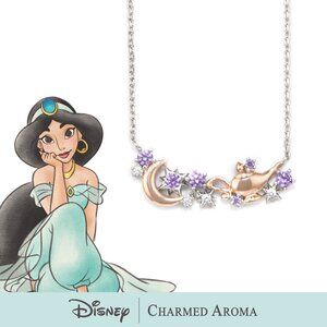 Official Disney Princess Jasmine Aladdin Genie Lamp Necklace, Charmed Aroma